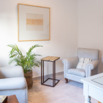 Comfortable therapy office setting in Berkeley, CA, where Dr. Lynn Winsten provides anxiety therapy.